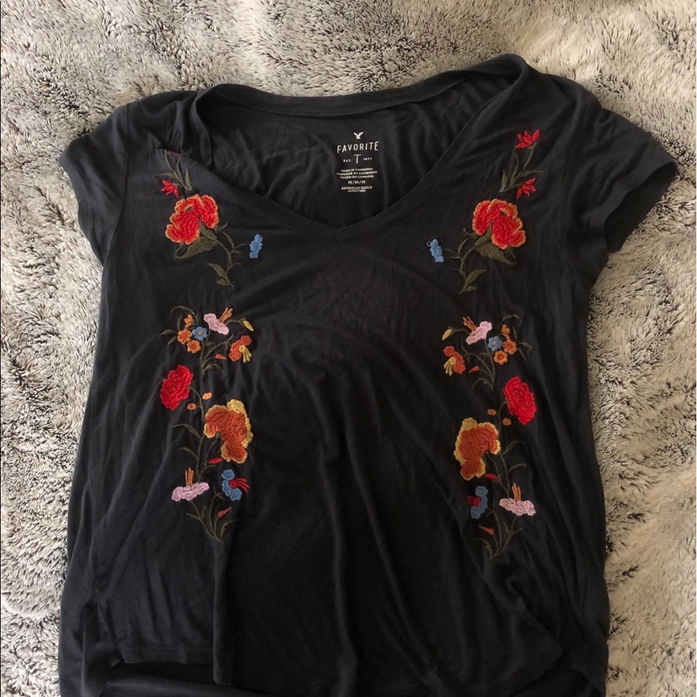 American eagle flower tee